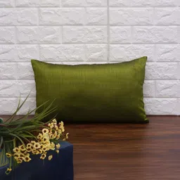 RoyalDeco Olive Green Set of 2 Rectangle Cushion Covers image 2