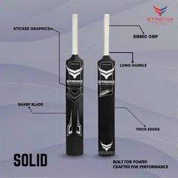 strenix Genius Bahubali Kids Edition | Pro Sport PVC Bat with Free Tennis Ball Carry Bag PVC/Plastic Cricket Bat For 12 - 14 Yrs image 3