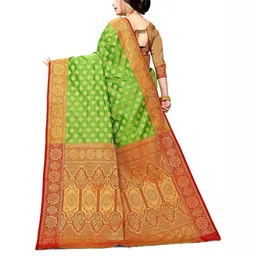 jayant creation Green Art Silk Barasi Sarees image 2