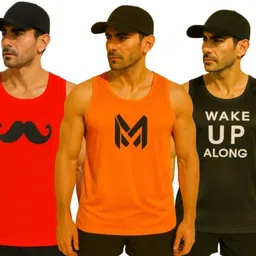 elite trendzz Pack of 3 Men’s Sleeveless Polyester Vest – Ideal for Gym & Normal Use Men Vest-picture-15