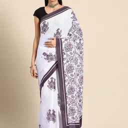 BUTA BUTI Ethnic Motifs Printed Pure Cotton Saree-picture-24
