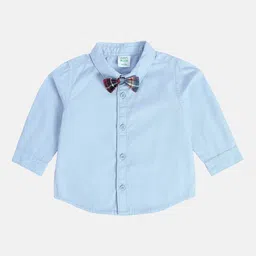 MINI KLUB Boys Cotton Dungaree & Shirt With Bowtie Set image 4
