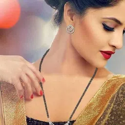 Raghav Silver-Toned Alloy Artificial Stones Mangalsutra-picture-13