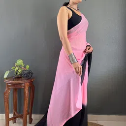 Mitera Colourblocked Pure Georgette Saree image 2