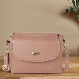 Lancer Women Solid Structured Leather Sling Bag-picture-42