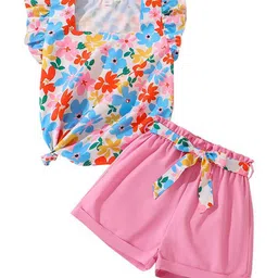 StyleCast x Revolte Girls Floral Printed Top with Shorts-picture-0
