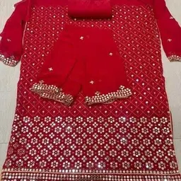 stylebhawani Unstitched Georgette Salwar Suit Material Embroidered image 4