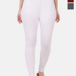 VANSIRI Pack Of 3 Pure Cotton Slim-Fit Ankle-Length Leggings-picture-23
