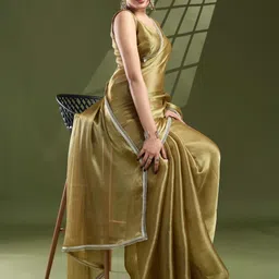 all about you Zari Border Beads and Stones Saree image 3