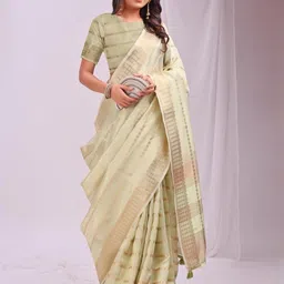 Mitera Woven Design Zari Organza Saree image 2