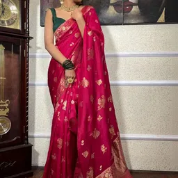 Moda Rapido Woven Design Zari Art Silk Banarasi Saree-picture-38