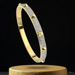 RKB Sales Women Cubic Zirconia Antique Gold-Plated Cuff Bracelet-picture-31