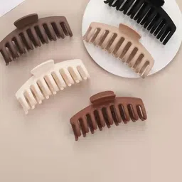 MADHAVWATCH Women Set of 6 Matte Claw Clip-picture-33