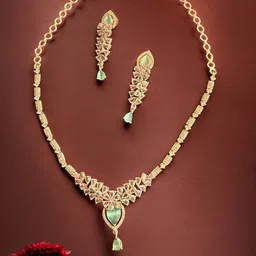 Anouk Rose Gold Plated Cubic Zirconia StuddedJewellery Set-picture-31