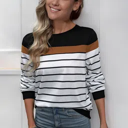 StyleCast Women Striped Printed Pullover-image-51