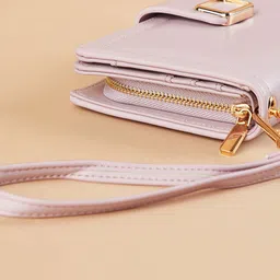 Ginger by Lifestyle Women PU Zip Around Solid Wallet image 2