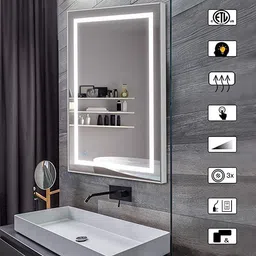 kitchexpo smart led mirror 18x24 inches with white led Bathroom Mirror-picture-27