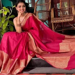 FLUXUS Woven Design Zari Handloom Banarasi Saree image 3