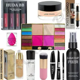 Waterproof HD Makeup Combo Kit For Women & Girls All Products In 1 Kit Set Of-10-image-51