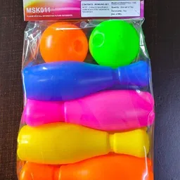 tirth Bowling Toy Set with 10 Bottles and 2 Balls Game set for Kids image 2