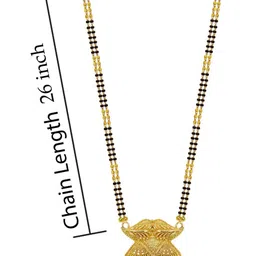 Bhanu diam Gold-Plated Brass Mangalsutra image 4
