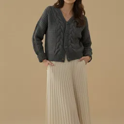 Outzidr Women Cable Knit Cardigan-picture-13