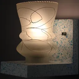 SOMIL White Glass Cylinder Printed Wall Lamps-picture-19