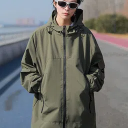 StyleCast x Revolte Men Hooded Solid Windcheater Tailored Jacket image 3