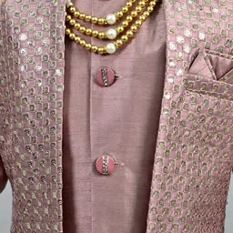 ahhaaaa Boys Sequin Embroidered Sherwani Set image 2