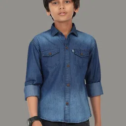 AIDAN PAUL Boys Comfort Casual Denim Shirt-image-51