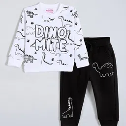 Hopscotch Boys Printed T-shirt with Trousers-picture-39