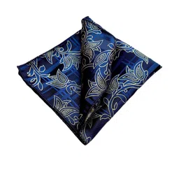 VOICI Men Blue With Gold Printed Pocket Squares image 2