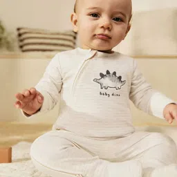 NEXT Infants Pack of 3 Pure Cotton Printed Sleepsuits image 4