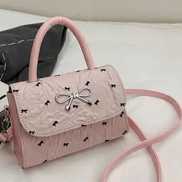 StyleCast Bow Textured Structured Sling Bag With Detachable Sling Strap-picture-38