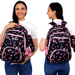 tinytot Black School Backpack with Pencil Pouch for 3rd - 10th Std. , Age 7 to 15 Waterproof School Bag image 5