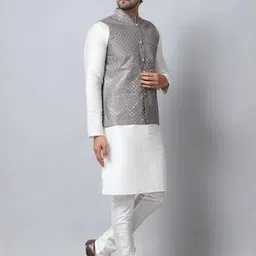 B BEN Men White Kurta Sets image 2