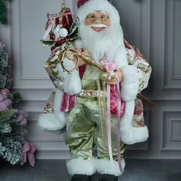 Little Surprise Box LLP 34" Pink & Green Santa Claus Self Standing Christmas Decor-picture-48
