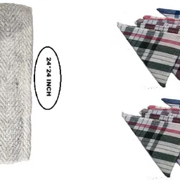 20*20 INCH 8PC NAPKIN & 1PC POCHA 24*24 " KITCHEN HOME FLOOR Cleaning Cloth(9PC) Wet and Dry Cotton Cleaning Cloth-image-3