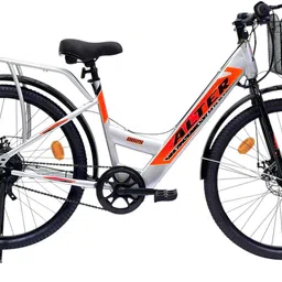 alter 26" 002S-FLY MODEL ELECTRIC CYCLE,95% PRE-ASSEMBLED WITH CHARGER (Grey & Orange) 26 inches Single Speed Lithium-ion (Li-ion) Electric Cycle image 2