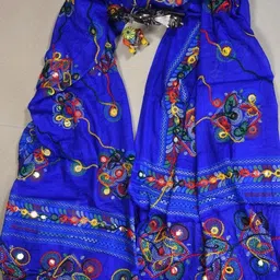 kiana Cotton Blend Embroidered Blue Women Dupatta-picture-18