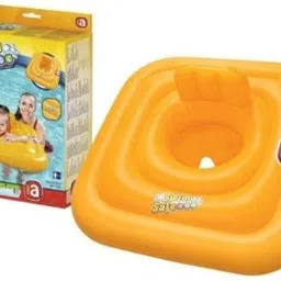 Swim Seat For Toddlers Square Swim Safe 76cm Yellow With Free Pump Inflatable Swimming Safety Tube-image-7