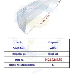 payflip 23433E - Fits Only in Middle Rack Bottle Shelf Compatible With Godrej Eon Model Fridge Door Shelf image 3