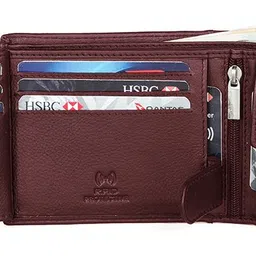 wildhorn Men Formal Maroon Genuine Leather RFID Wallet image 4