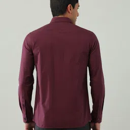 arrow Men Slim Fit Self Design Cut Away Collar Formal Shirt image 5