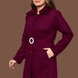 lime n lemon Genuine Leather Solid Coat For Women image 4