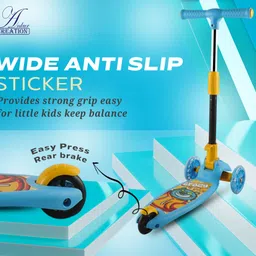 ankur creation 360 Degree Wheels Pluto Kids Scooty for Kids with Adjustable Height Kids Scooter image 3