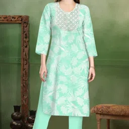 imaad Women Khadi Cotton Kurta Pant Set-picture-28