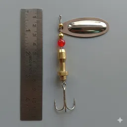 coral india Spinner Bait Brass Fishing Lure image 3