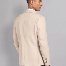 ad by arvind Men Solid Single Breasted Formal Blazer image 3