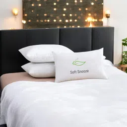 soft snooze Microfibre Sleeping Pillow Pack of 3 Solid Soft Luxury-picture-25